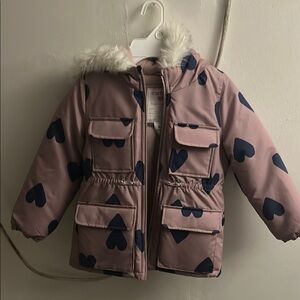 Carter's Pink Heart Puffer Jacket